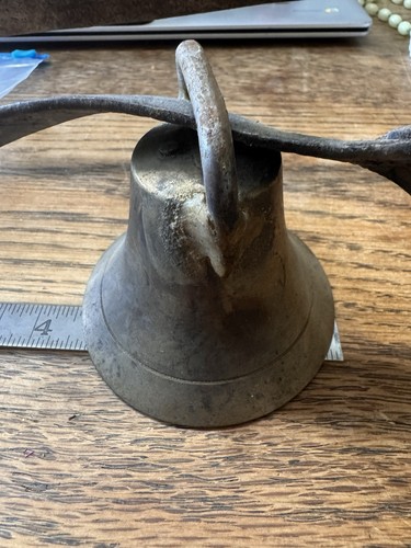 Vintage brass cow bell - vintage,